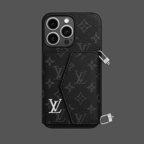 COMPRE 1 LEVE 3 - Capa de Couro Premium para iPhone: carteira integrada e alça removível