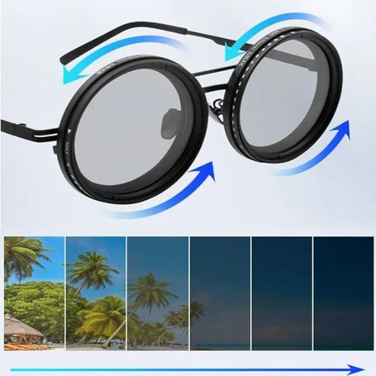 Super Óculos de Sol com Lentes Ajustáveis e Polarizadas + Capinha Protetora de Brinde
